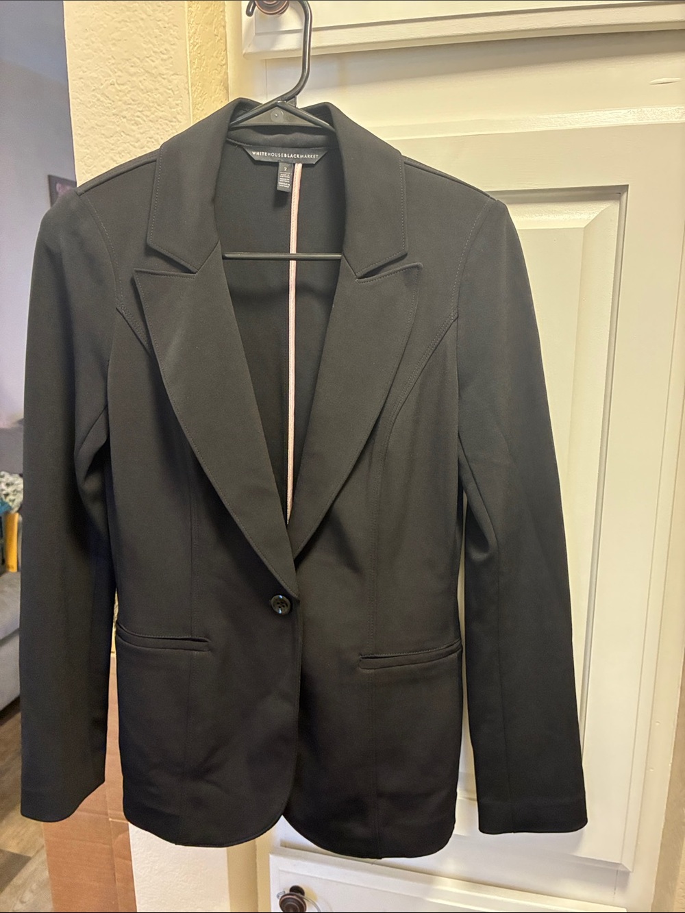 White House Black Market Black one button blazer - Picture 1 of 8